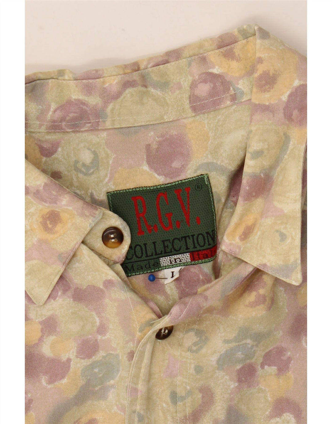 VINTAGE Mens Shirt Large Multicoloured Floral