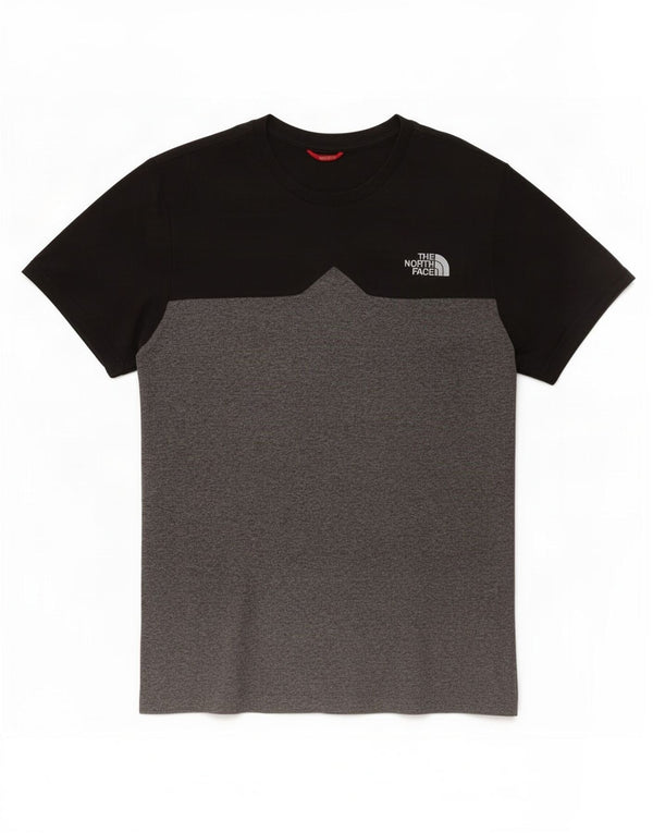 The North Face Mens T-Shirt Top Medium Grey Colourblock Cotton