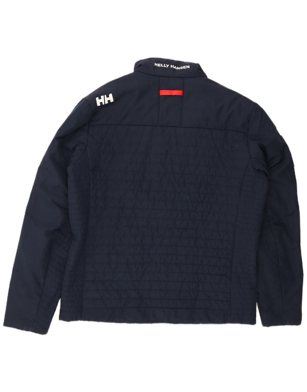 Helly Hansen Mens Bomber Jacket UK 44 2XL Navy Blue Polyester