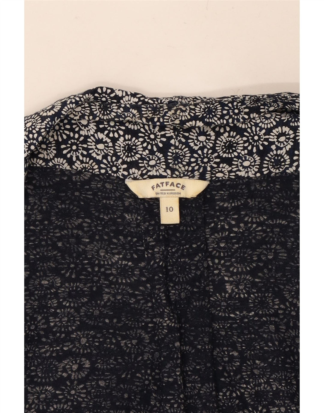 FAT FACE Womens Oversized Cardigan Top UK 10 Small  Navy Blue Floral Vintage Fat Face and Second-Hand Fat Face from Messina Hembry 