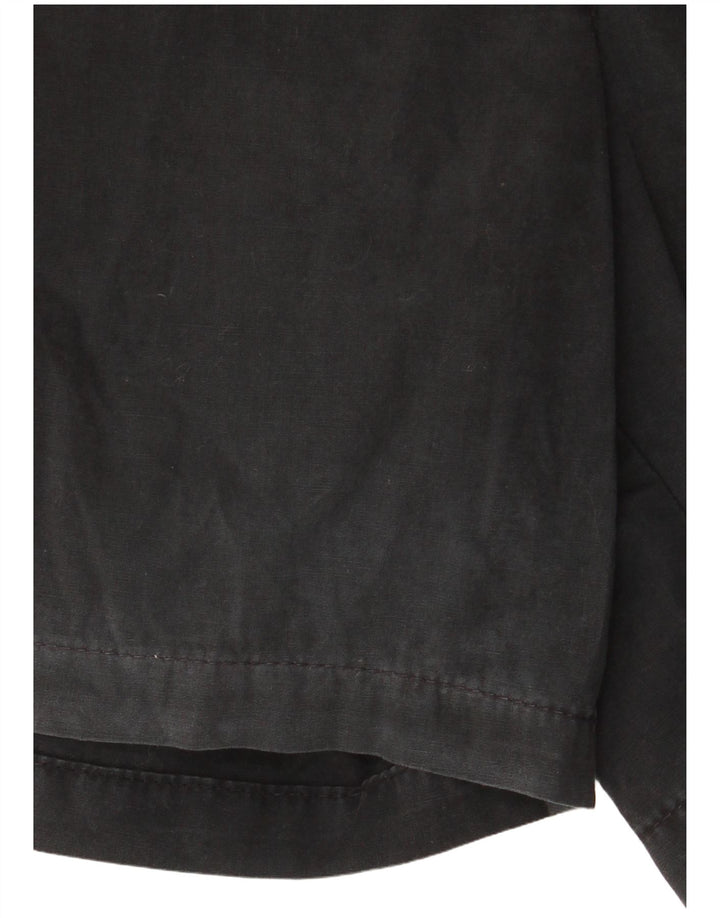 Marks & Spencer Womens Chino Shorts UK 12 Medium W32  Black Cotton