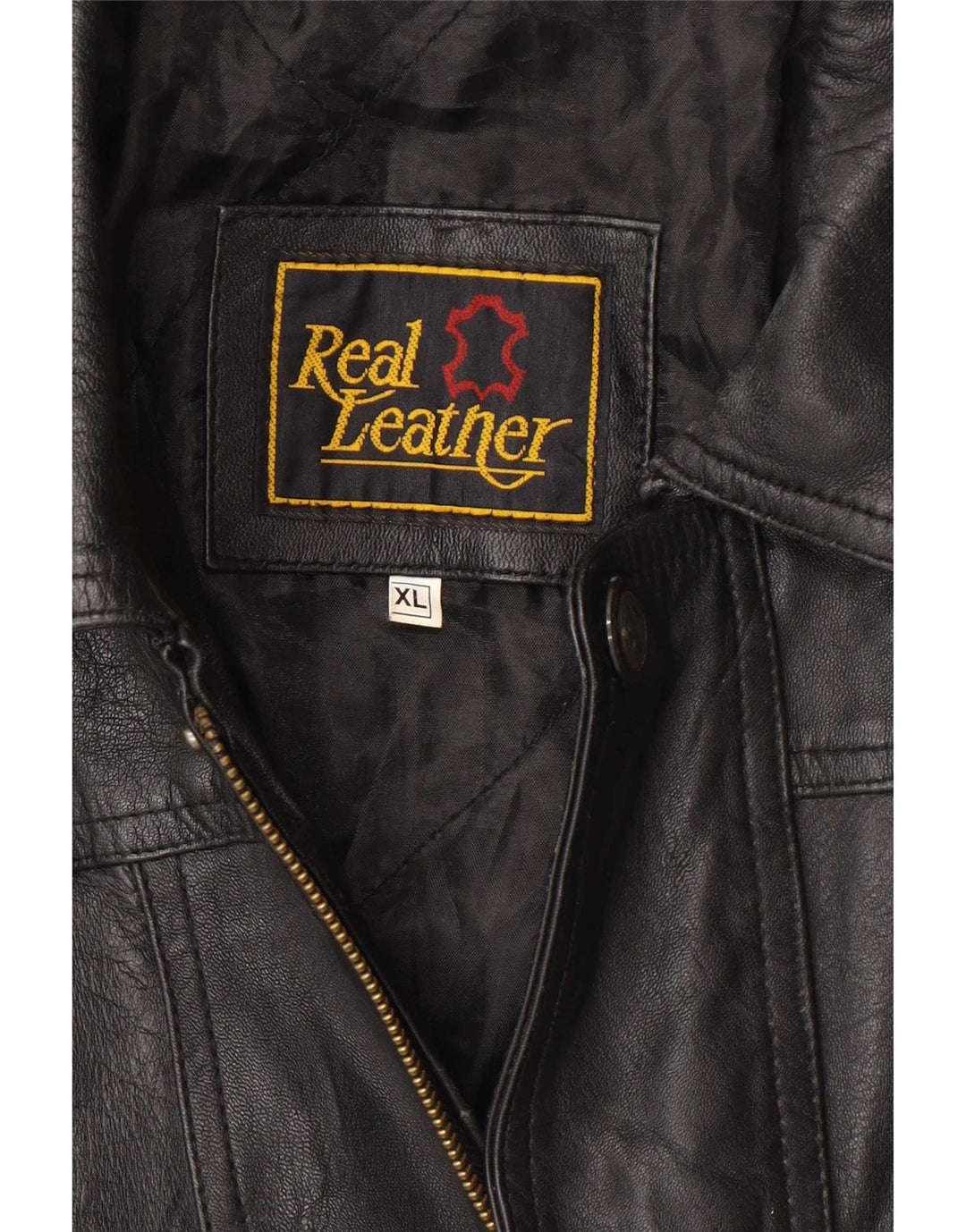 Vintage Mens Leather Jacket UK 42 XL Black
