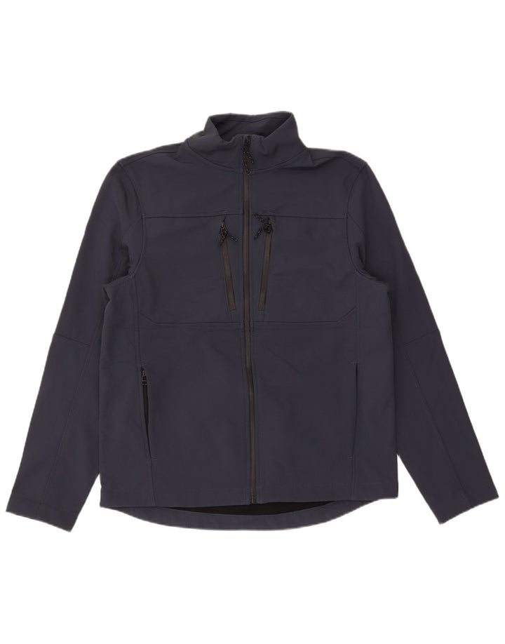 Marks & Spencer Mens Tracksuit Top Jacket Large Navy Blue Polyester