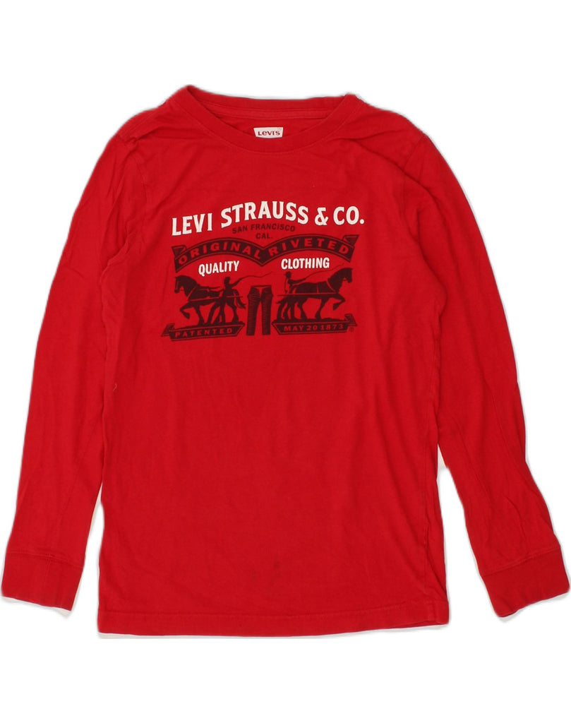 LEVI'S Boys Graphic Top Long Sleeve 10-11 Years Medium  Red | Vintage Levi's | Thrift | Second-Hand Levi's | Used Clothing | Messina Hembry 