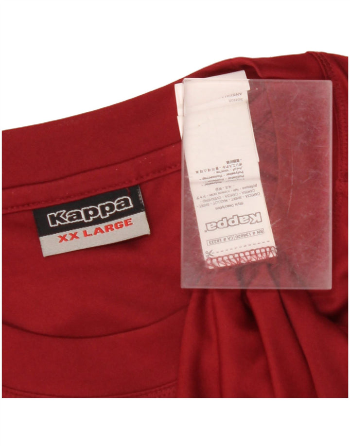 KAPPA Mens Graphic Top Long Sleeve 2XL Maroon Polyester