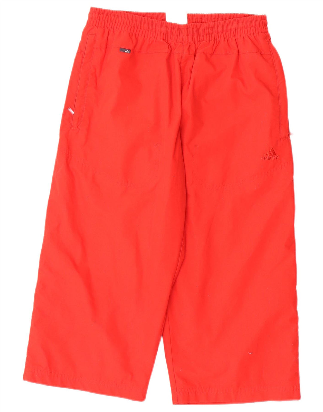 ADIDAS Boys Loose Fit Capri Tracksuit Trousers 13-14 Years  Red Polyester