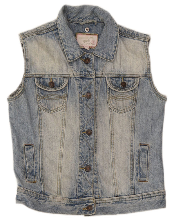 Vintage Girls Denim Gilet 13-14 Years Blue Cotton