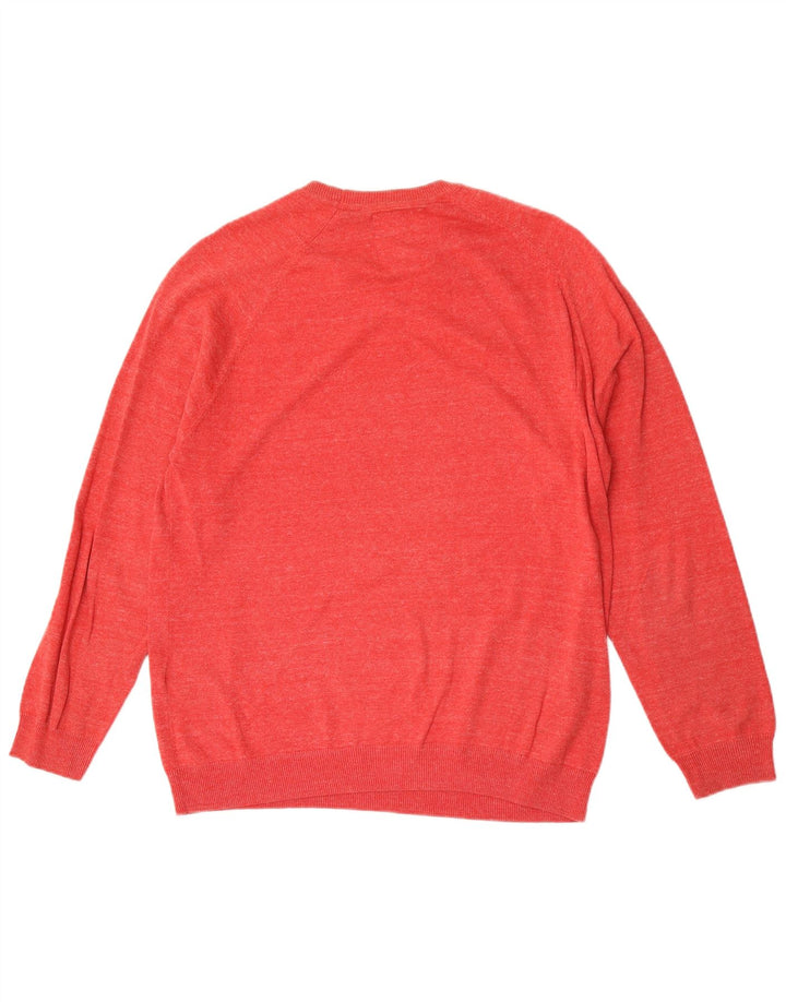 Superdry Mens Crew Neck Jumper Sweater XL Red Cotton