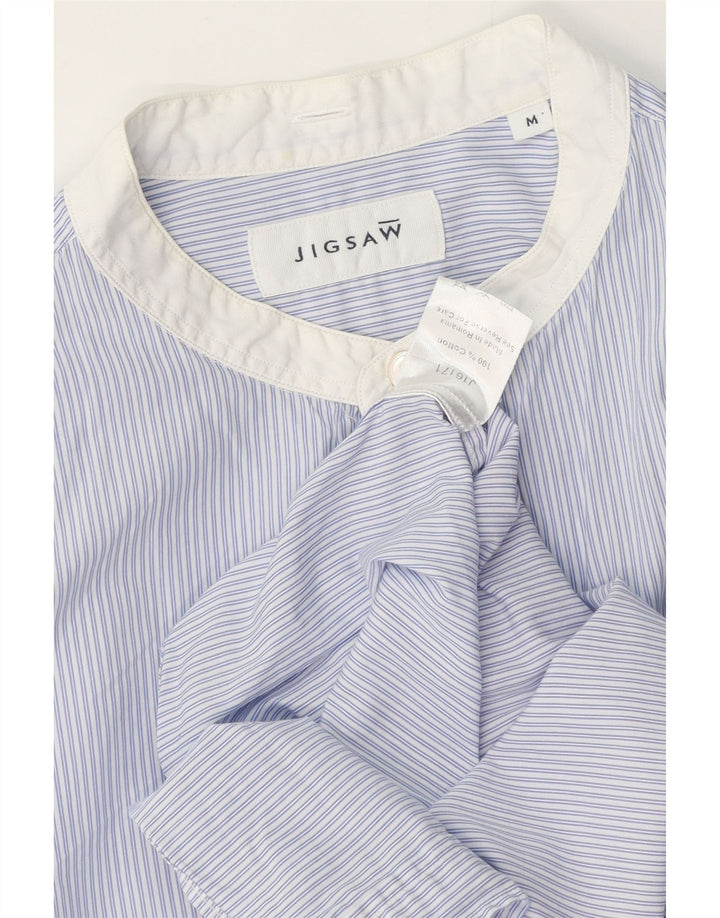 JIGSAW Mens Shirt Medium Blue Pinstripe Cotton