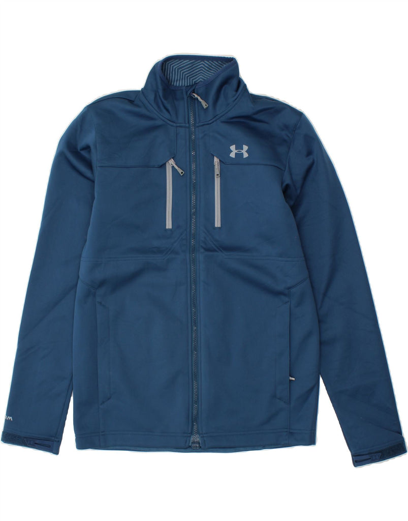 UNDER ARMOUR Mens Tracksuit Top Jacket Medium Blue Polyester | Vintage Under Armour | Thrift | Second-Hand Under Armour | Used Clothing | Messina Hembry 