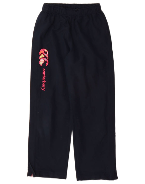 CANTERBURY Girls Graphic Tracksuit Trousers 9-10 Years  Navy Blue