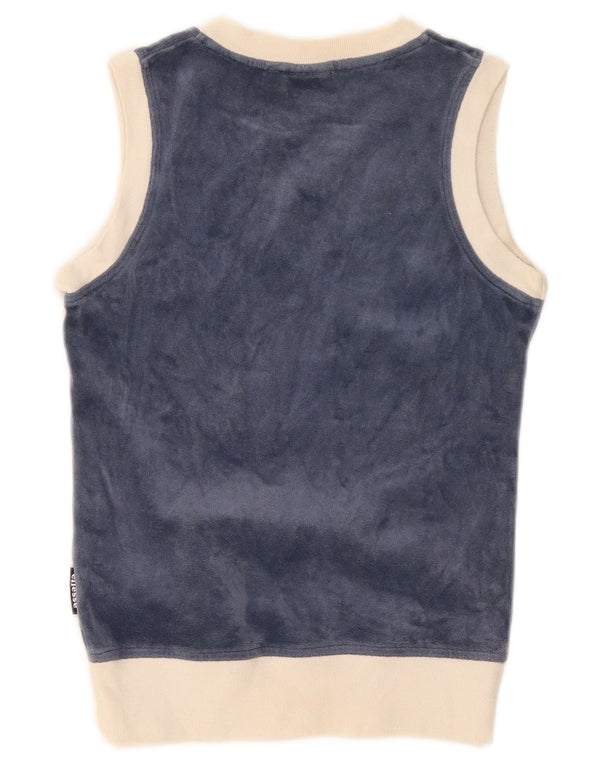 Ellesse Womens Sleeveless Sweatshirt Jumper UK 8 Small Navy Blue