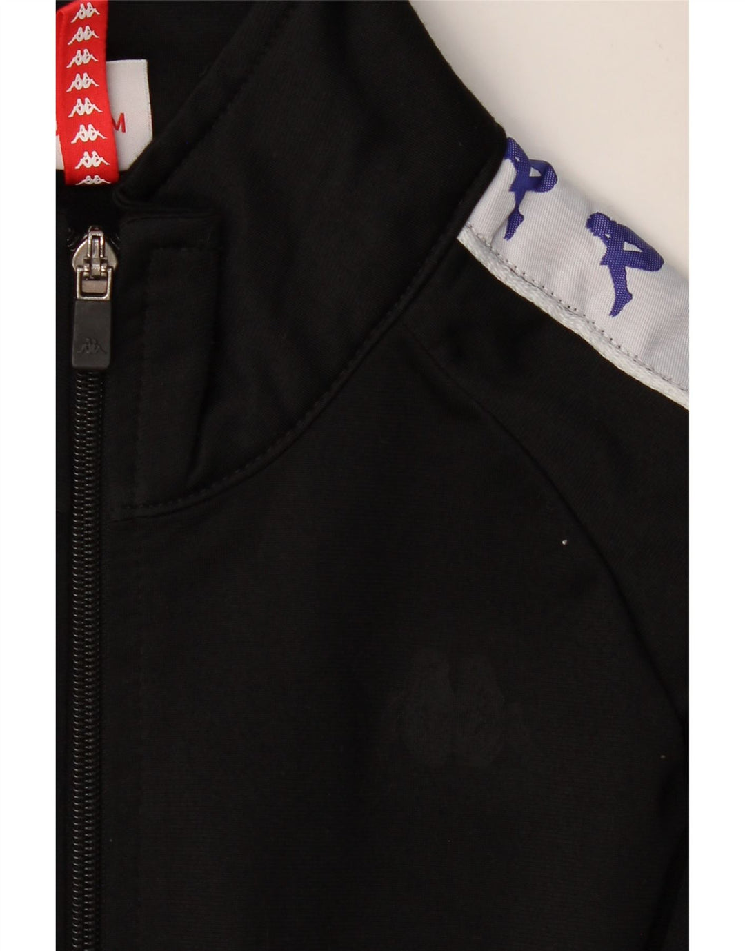 KAPPA Mens Graphic Tracksuit Top Jacket Medium Black Colourblock Polyester