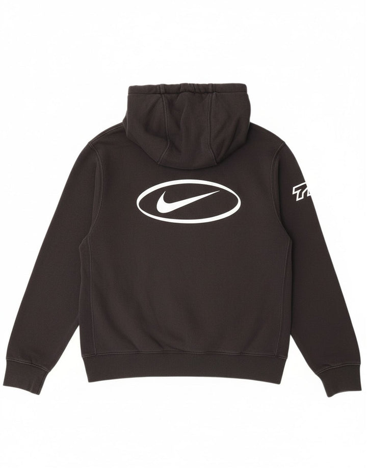 Nike Mens Graphic Hoodie Jumper Small Black Cotton