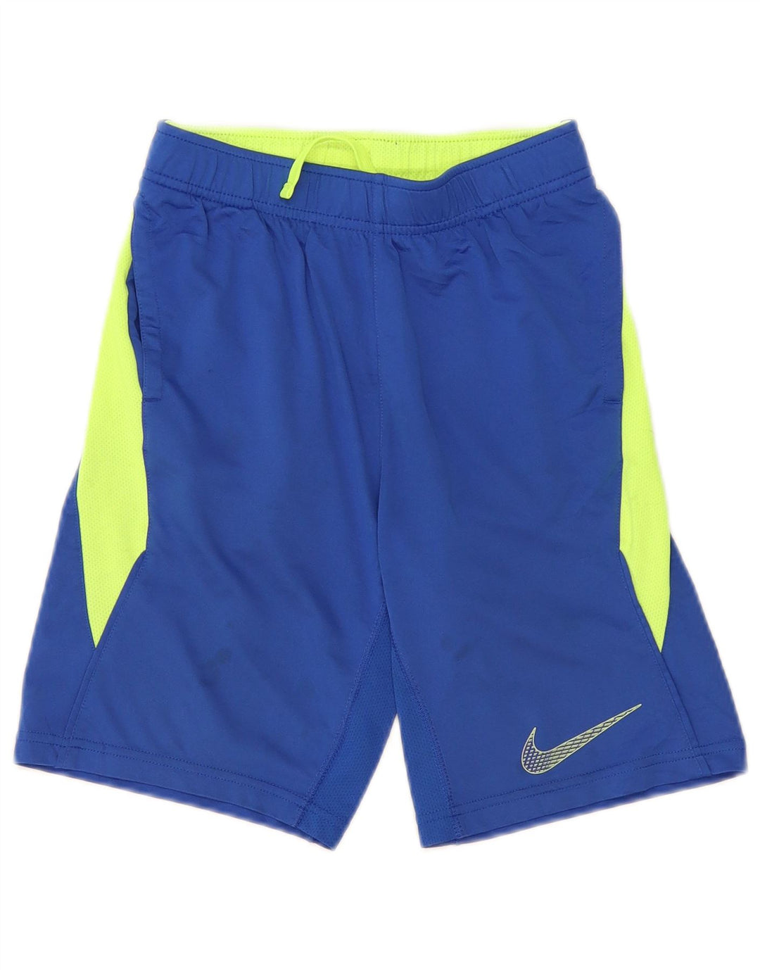 Nike Boys Dri Fit Sport Shorts 8-9 Years Small Blue Colourblock Polyester
