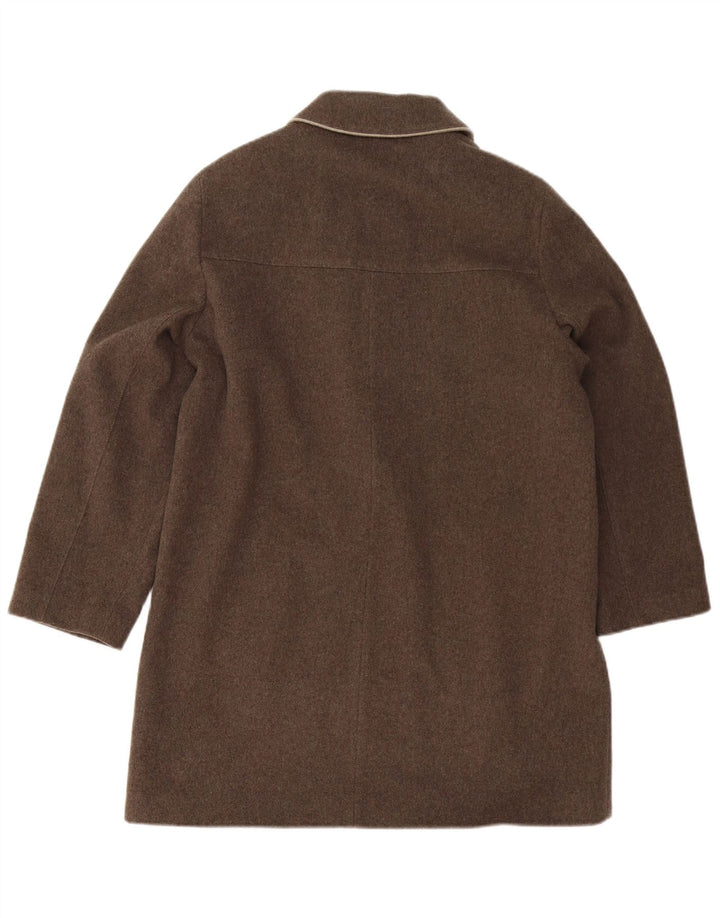 Eastex Womens Overcoat UK 12 Medium Brown Wool