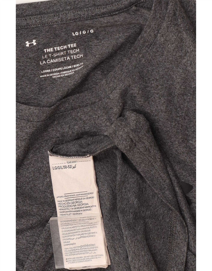Under Armour Mens T-Shirt Top Large Grey Polyester