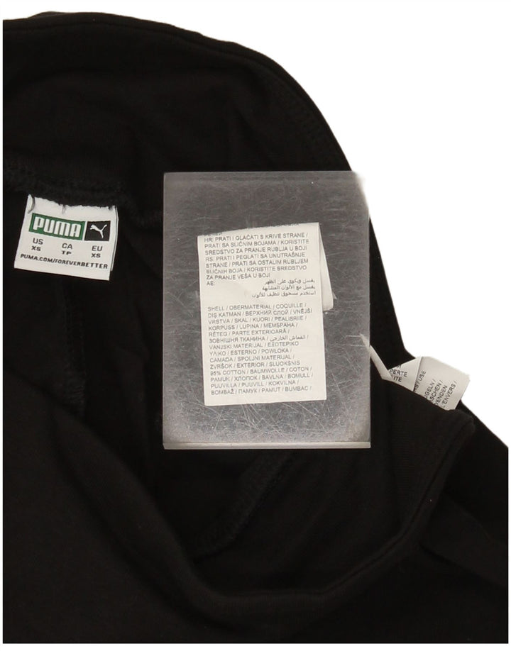 PUMA Womens Sport Shorts UK 4 XS  Black Cotton