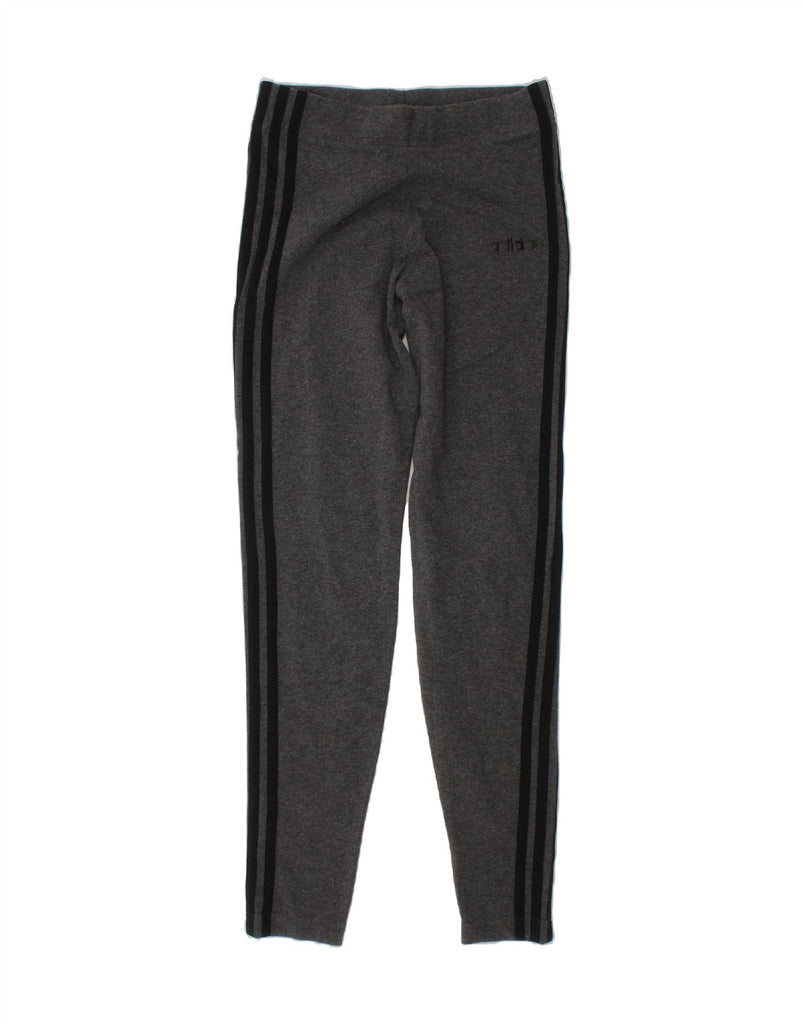 ADIDAS Girls Leggings 13-14 Years Grey Cotton Vintage Adidas and Second-Hand Adidas from Messina Hembry 