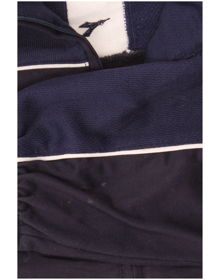 Diadora Mens Tracksuit Top Jacket UK 38 Medium Navy Blue Colourblock