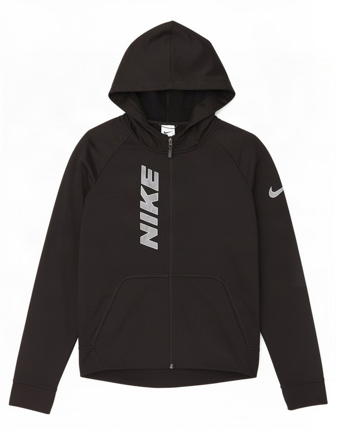 Nike Boys Graphic Hoodie Jumper 13-14 Years XL Black Polyester