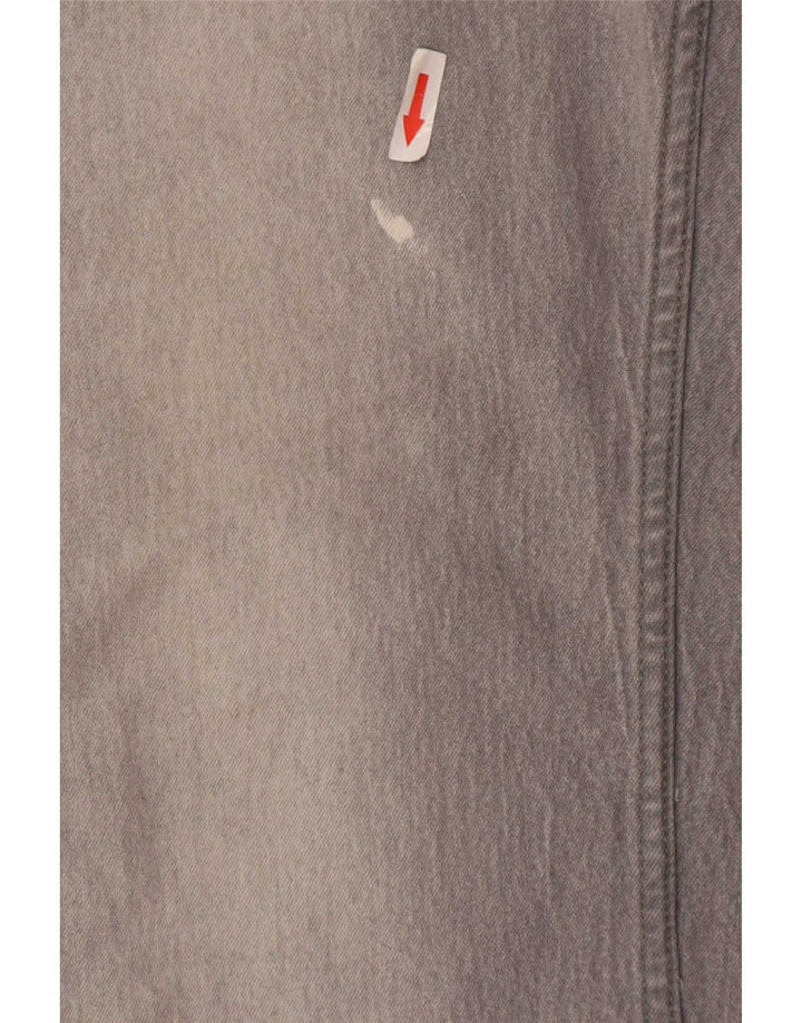 Bench Mens Straight Jeans W34 L32 Grey Cotton