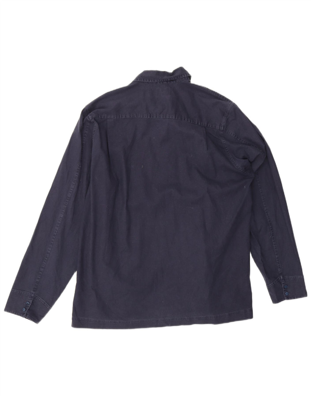 Timberland Mens Shirt Large Navy Blue Linen