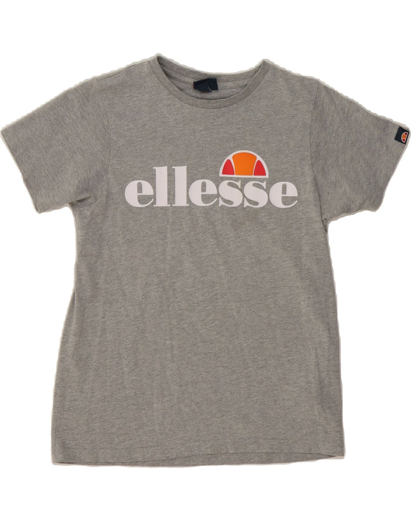 ELLESSE Boys Graphic T-Shirt Top 12-13 Years Grey Cotton Vintage Ellesse and Second-Hand Ellesse from Messina Hembry 