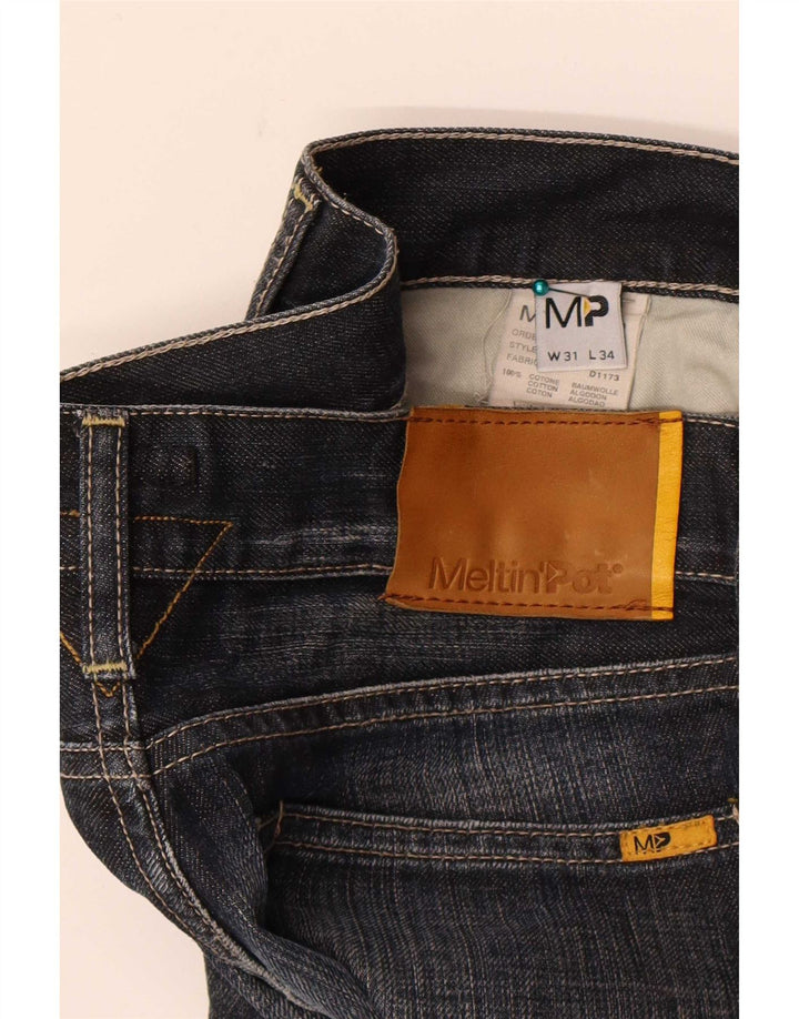 Meltin' Pot Womens Straight Jeans W31 L34 Blue Cotton
