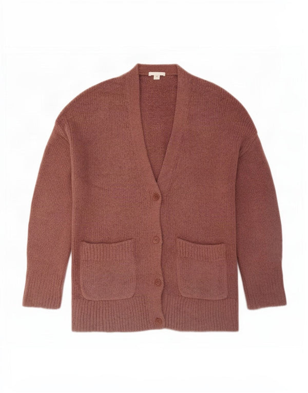 Cos Womens Oversized Cardigan Sweater UK 10 Small Pink Wool