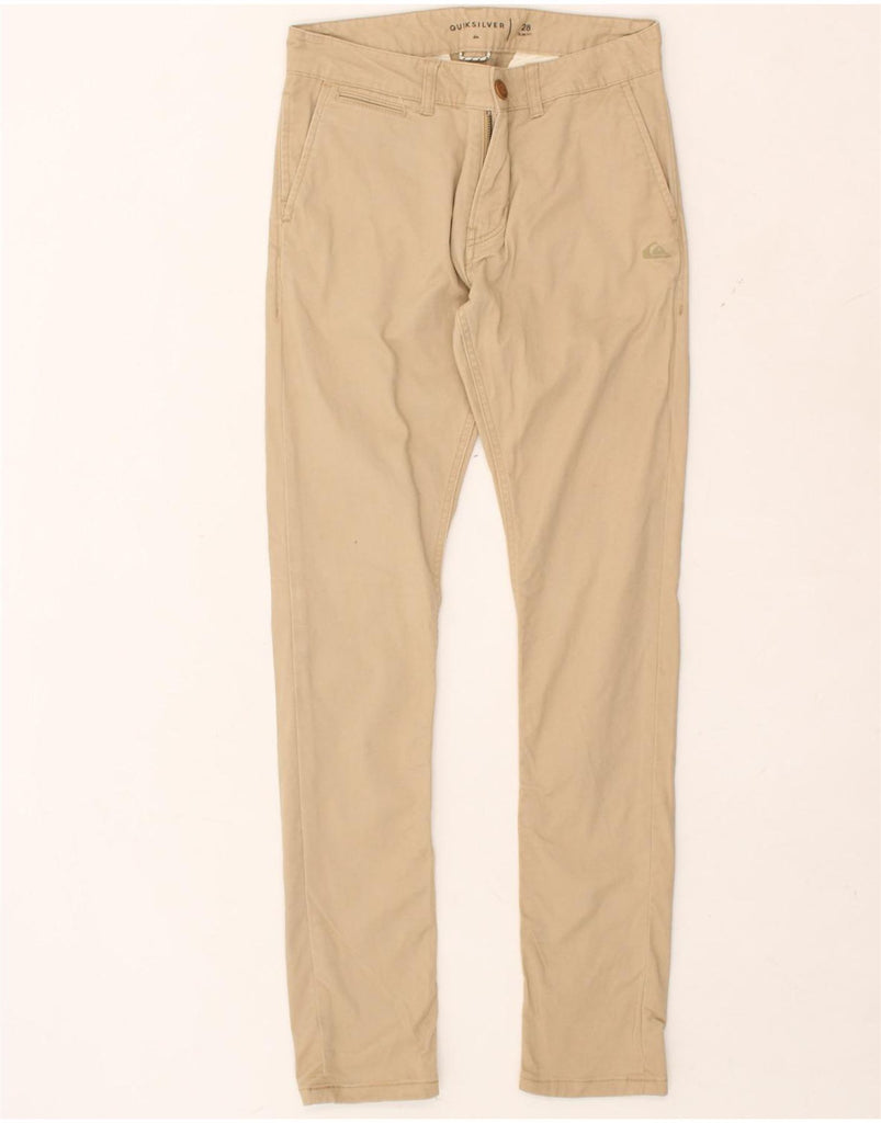 QUIKSILVER Mens Slim Chino Trousers W28 L29 Beige Cotton | Vintage Quiksilver | Thrift | Second-Hand Quiksilver | Used Clothing | Messina Hembry 