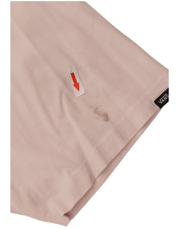 Vans Mens Classic Fit T-Shirt Top Large Pink Cotton