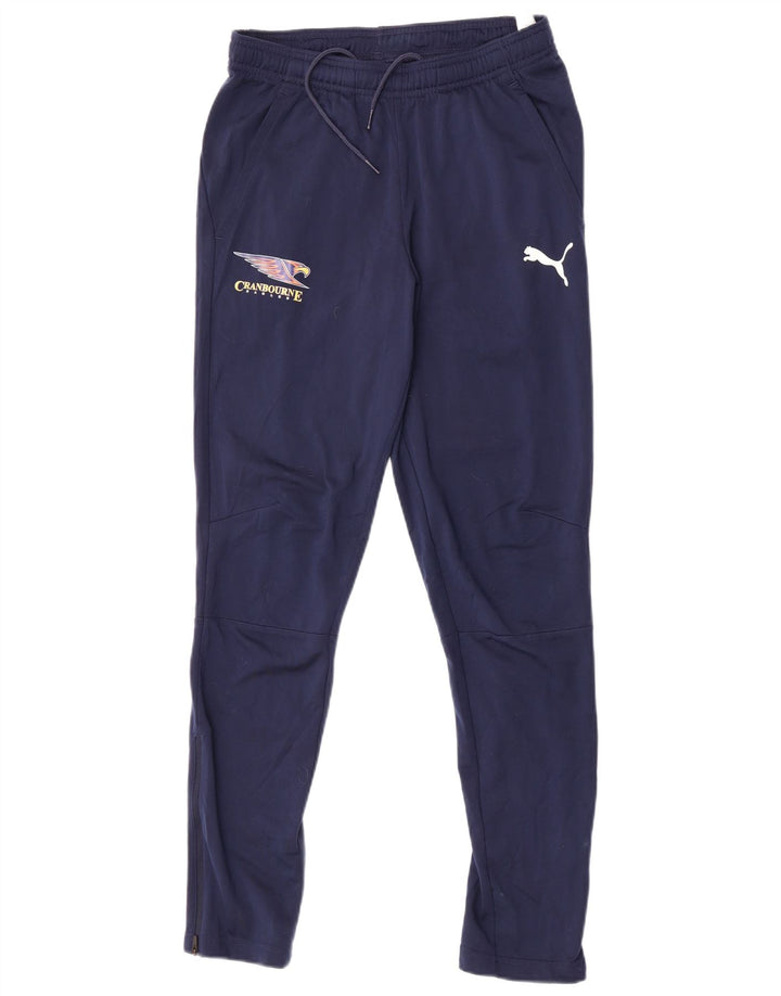 Puma Mens Tracksuit Trousers Small  Navy Blue Polyester