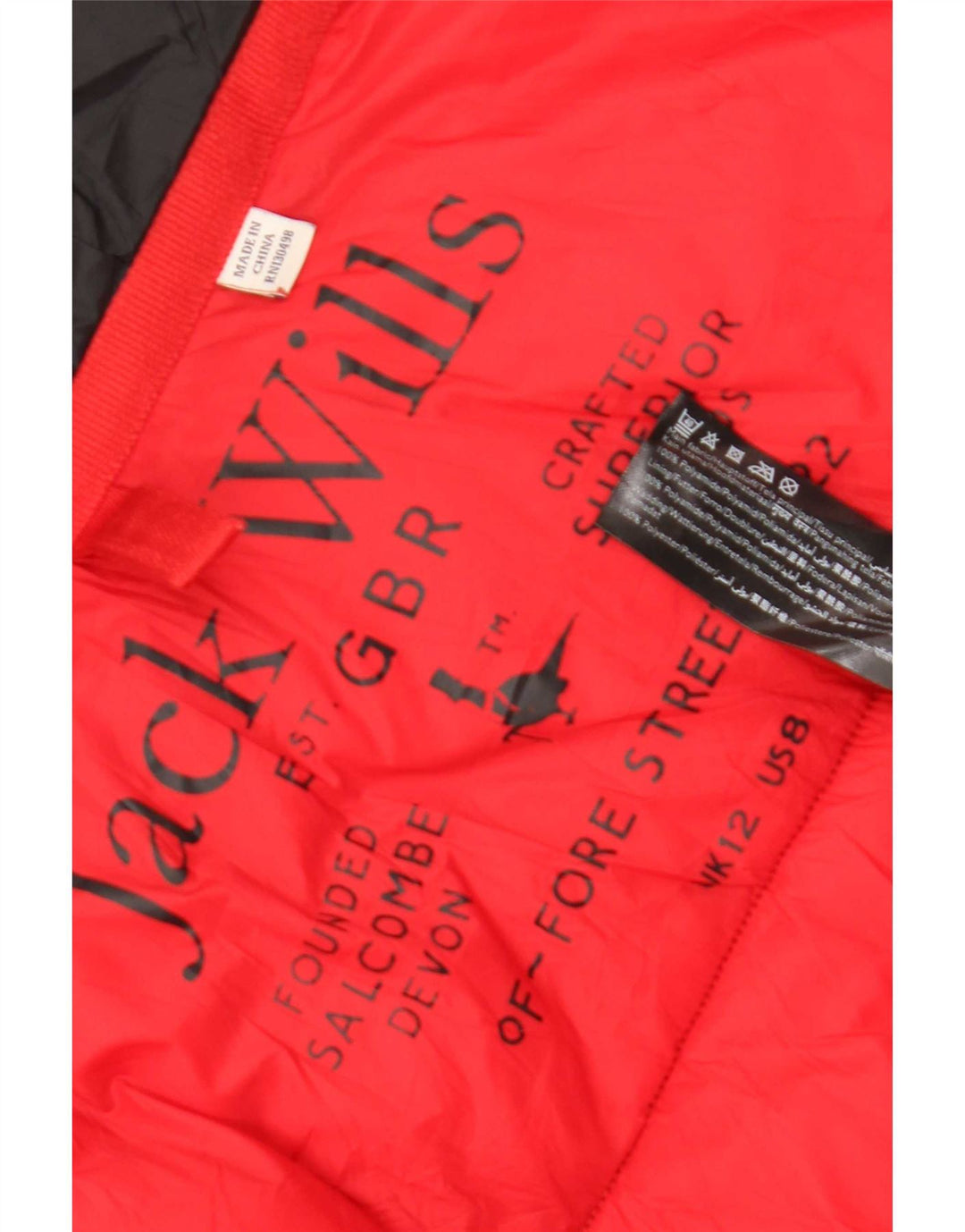 Jack Wills Womens Hooded Padded Jacket UK 12 Medium Black Polyamide