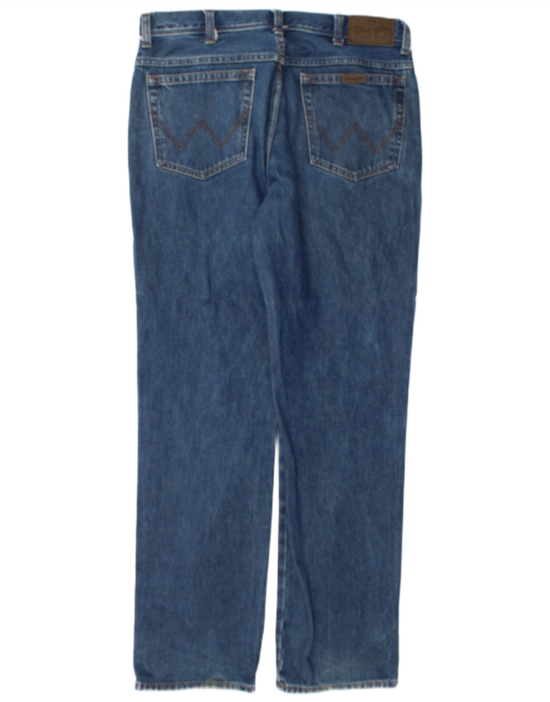 Wrangler Mens Regular Fit Straight Jeans W36 L34 Blue Cotton