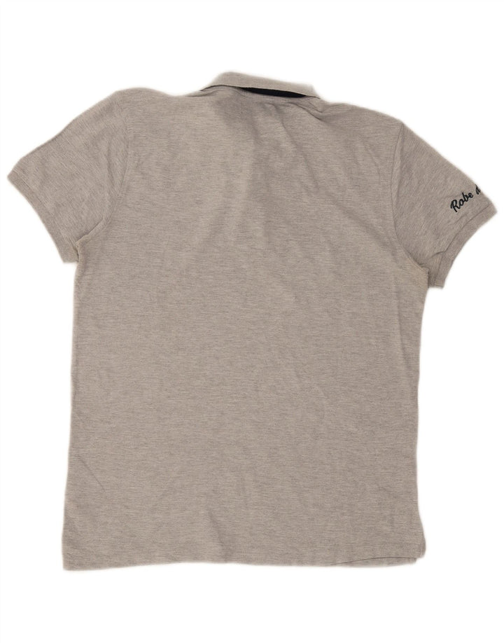 Kappa Mens Polo Shirt Large Grey Colourblock Cotton