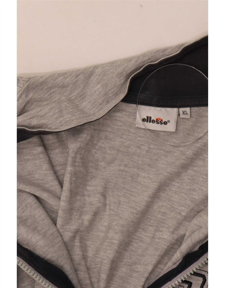 Ellesse Mens Graphic Tracksuit Top Jacket XL Grey Flecked