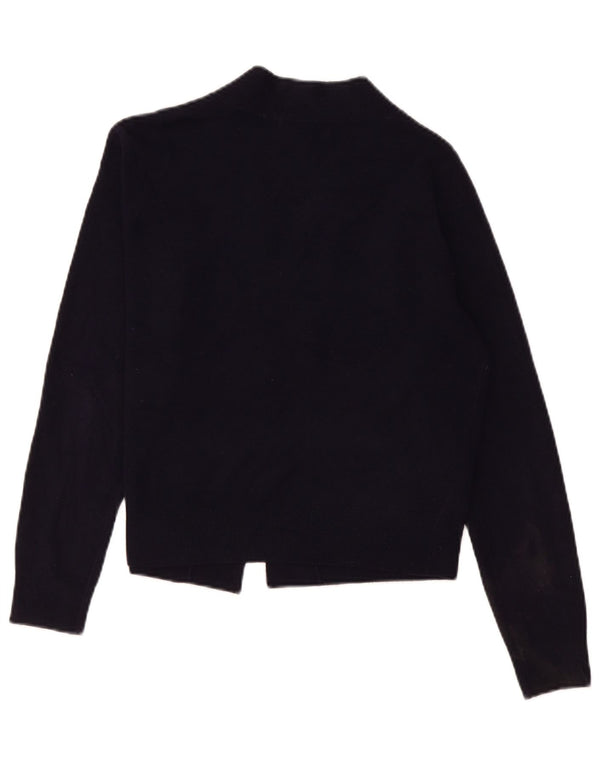 Marks & Spencer Womens Crop Open Cardigan Sweater UK 14 Medium Navy Blue