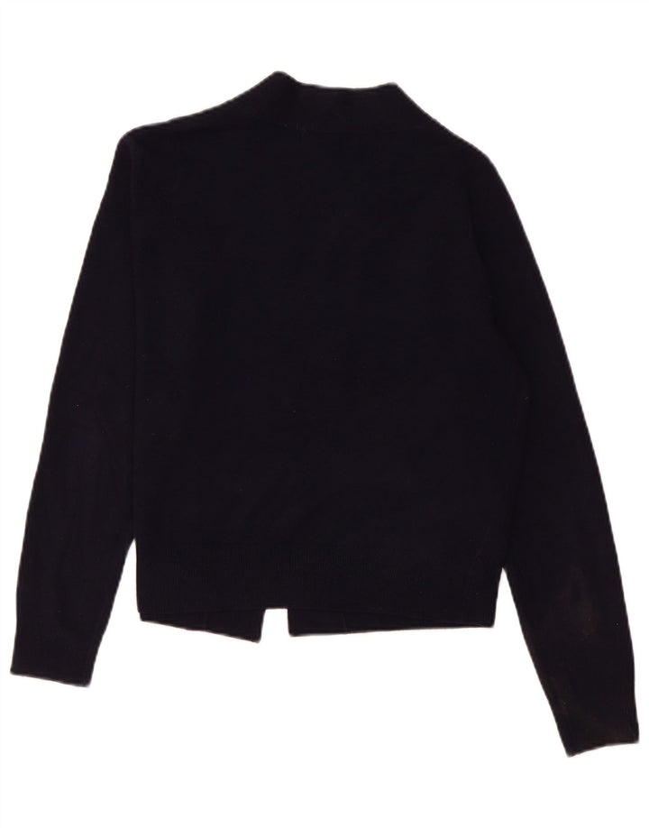 Marks & Spencer Womens Crop Open Cardigan Sweater UK 14 Medium Navy Blue