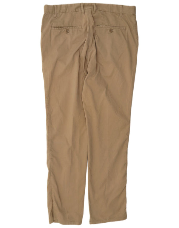 Rohan Mens Straight Chino Trousers W36 L32 Khaki Cotton