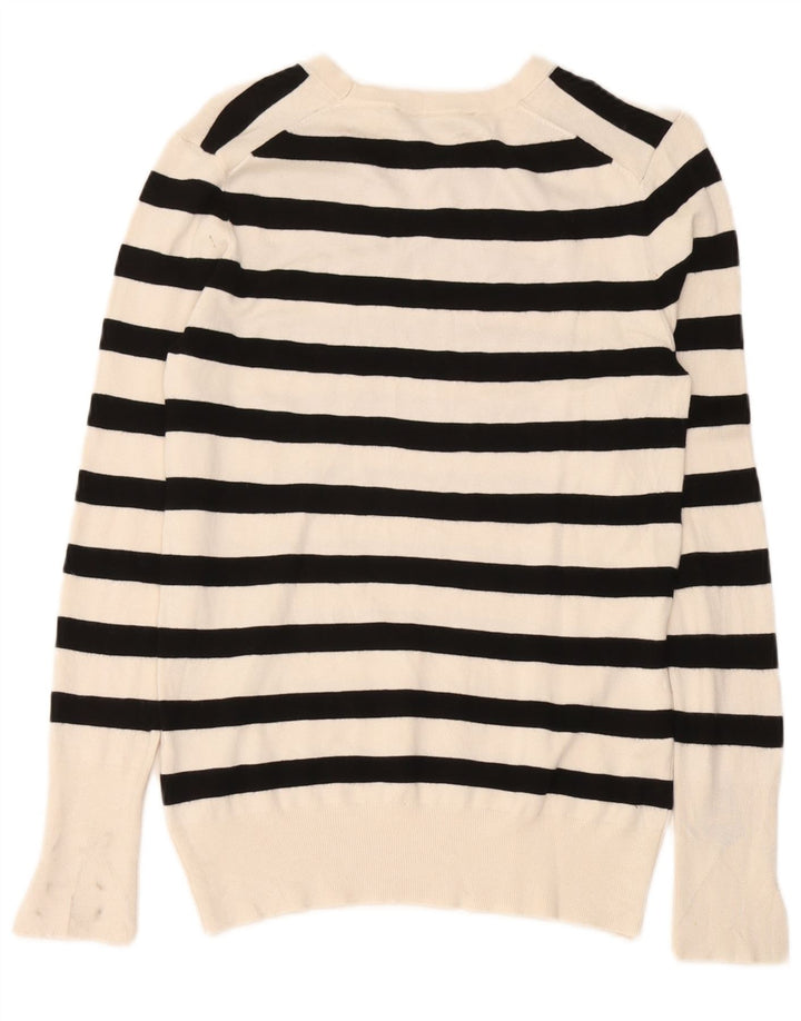 Zara Womens Blouse Top UK 18 XL White Striped