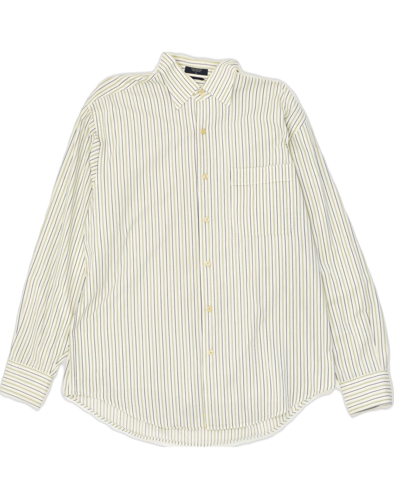 NAUTICA Mens Shirt Large White Striped Cotton | Vintage Nautica | Thrift | Second-Hand Nautica | Used Clothing | Messina Hembry 