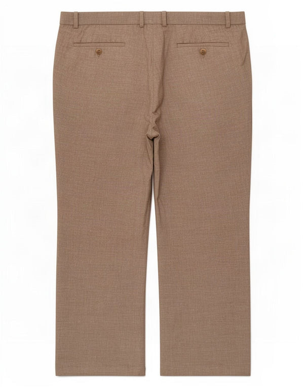 Marks & Spencer Mens Straight Suit Trousers W42 L29 Beige Linen