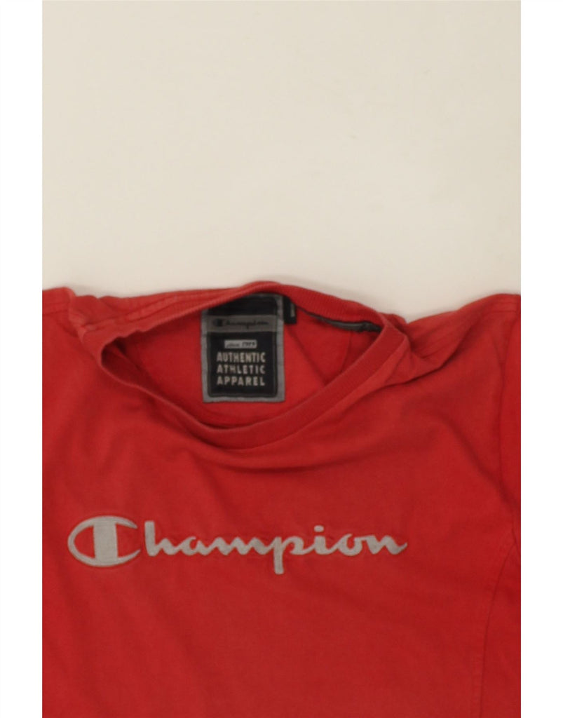 CHAMPION Mens Graphic T-Shirt Top Small Red Vintage Champion and Second-Hand Champion from Messina Hembry 