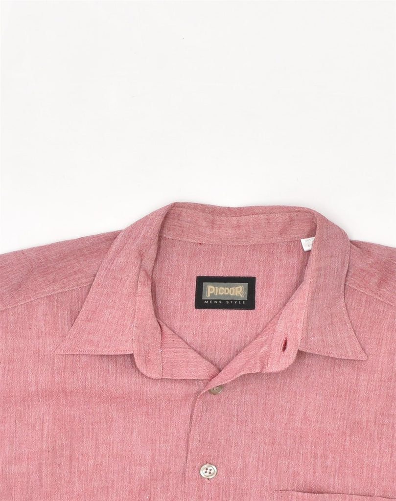 VINTAGE Mens Short Sleeve Shirt XL Pink Cotton | Vintage Vintage | Thrift | Second-Hand Vintage | Used Clothing | Messina Hembry 