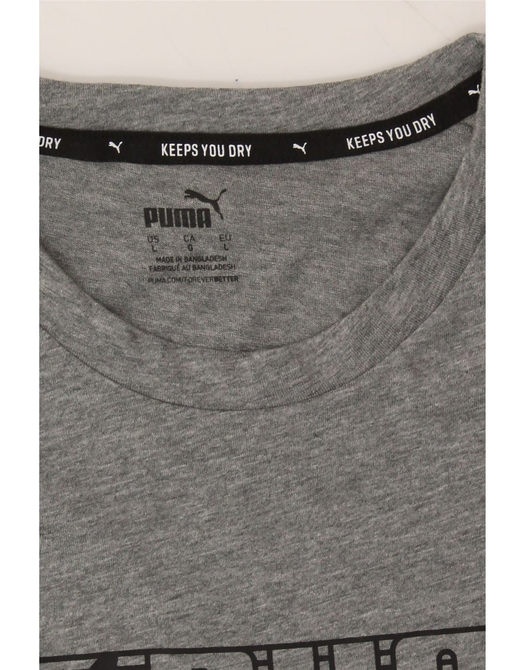 PUMA Mens Graphic T-Shirt Top Large Grey Cotton Vintage Puma and Second-Hand Puma from Messina Hembry 