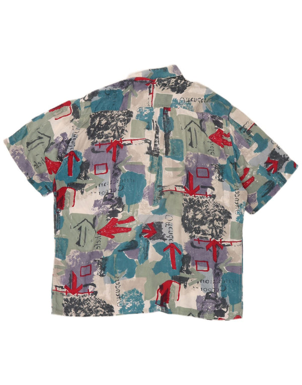 VINTAGE Mens Comfort Fit Graphic Shirt Size 39/40 Medium Multicoloured
