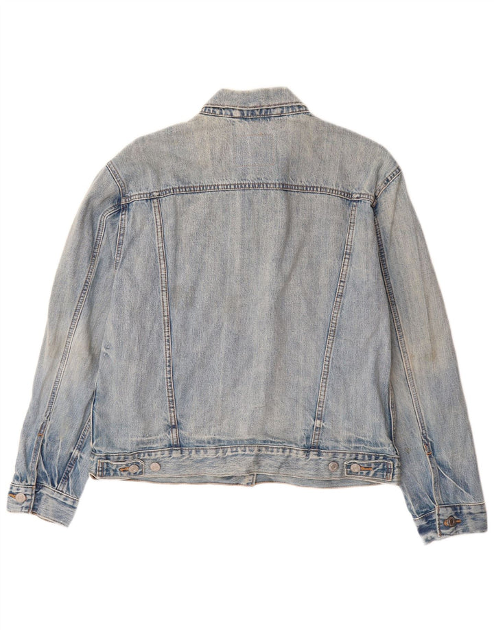 LEVI'S Womens Denim Jacket UK 16 Large Blue Cotton