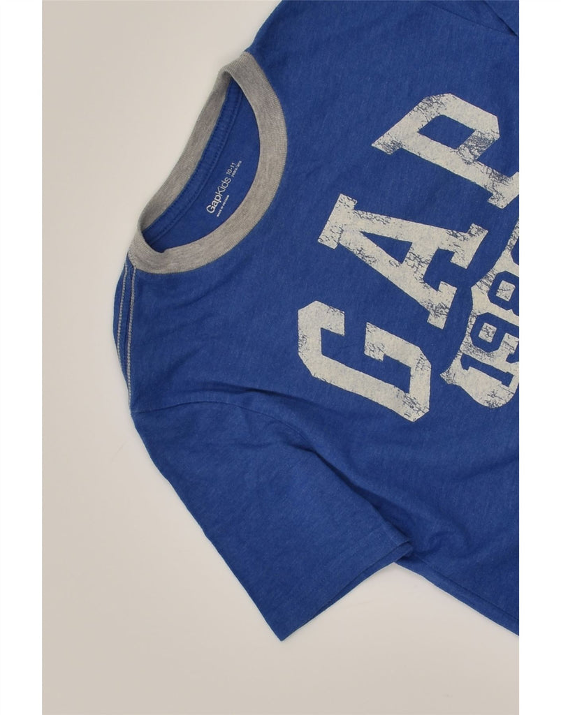 GAP Boys Graphic T-Shirt Top 10-11 Years Blue Cotton | Vintage Gap | Thrift | Second-Hand Gap | Used Clothing | Messina Hembry 