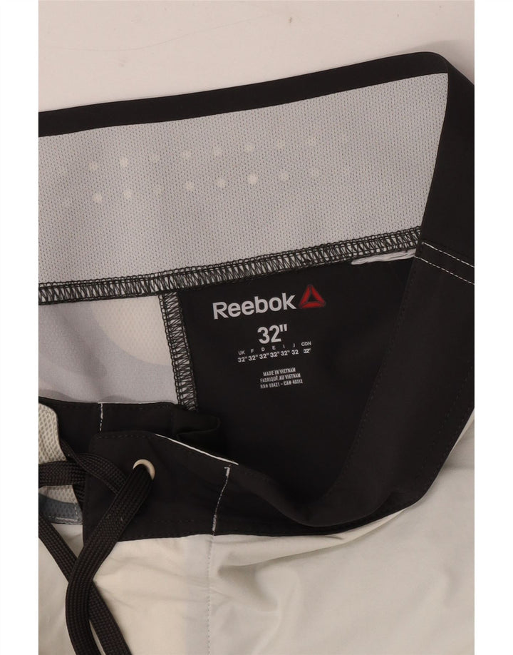 Reebok Mens Speedwick Graphic Swimming Shorts Medium Black Colourblock